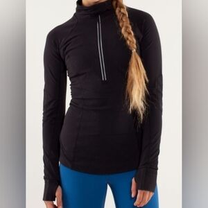 Lululemon Run Toasty Tech Pullover Black Women's Size 4